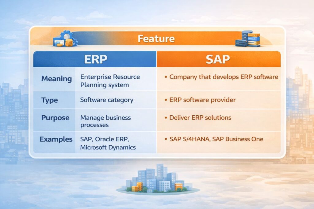 ERP VS SAP
