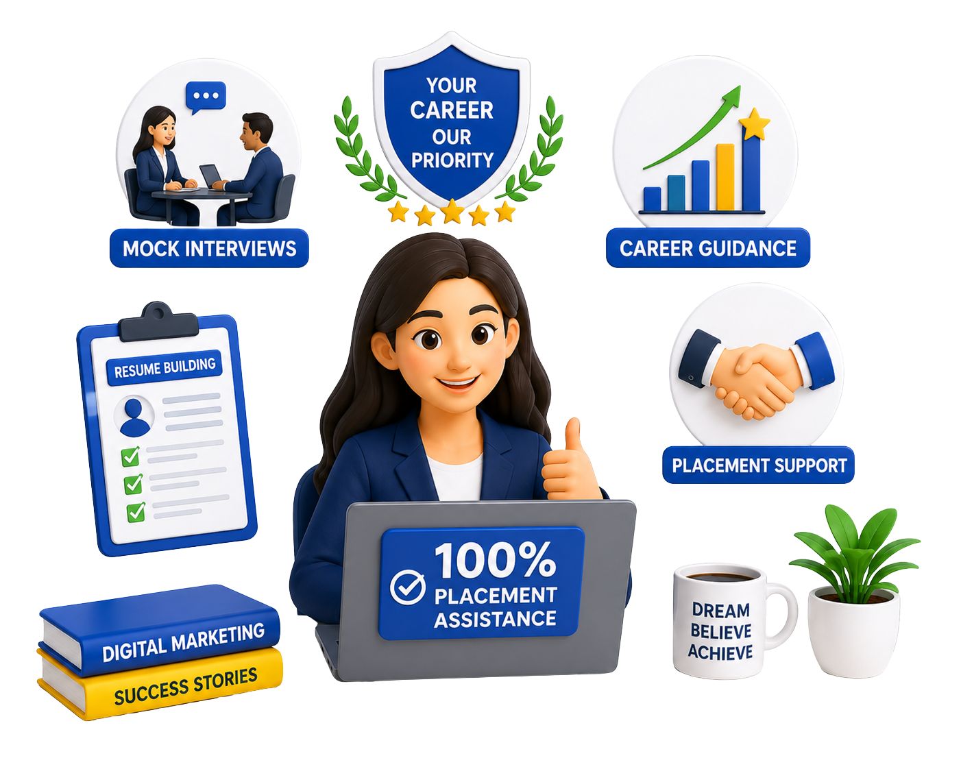 100% Placement Assistance for Digital Marketing Course in Delhi