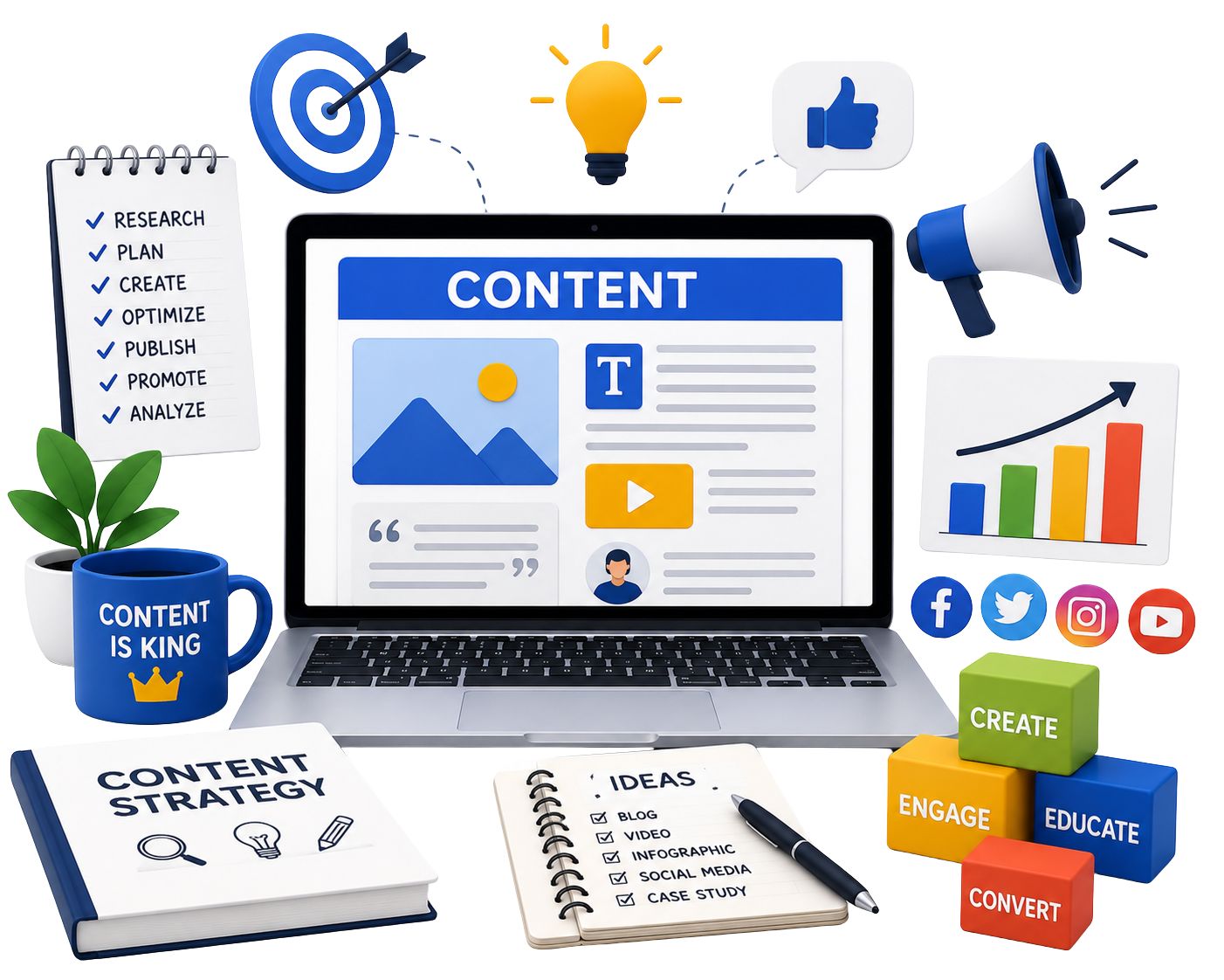 Professional Content Marketing training graphic for Digital Marketing Course in Delhi