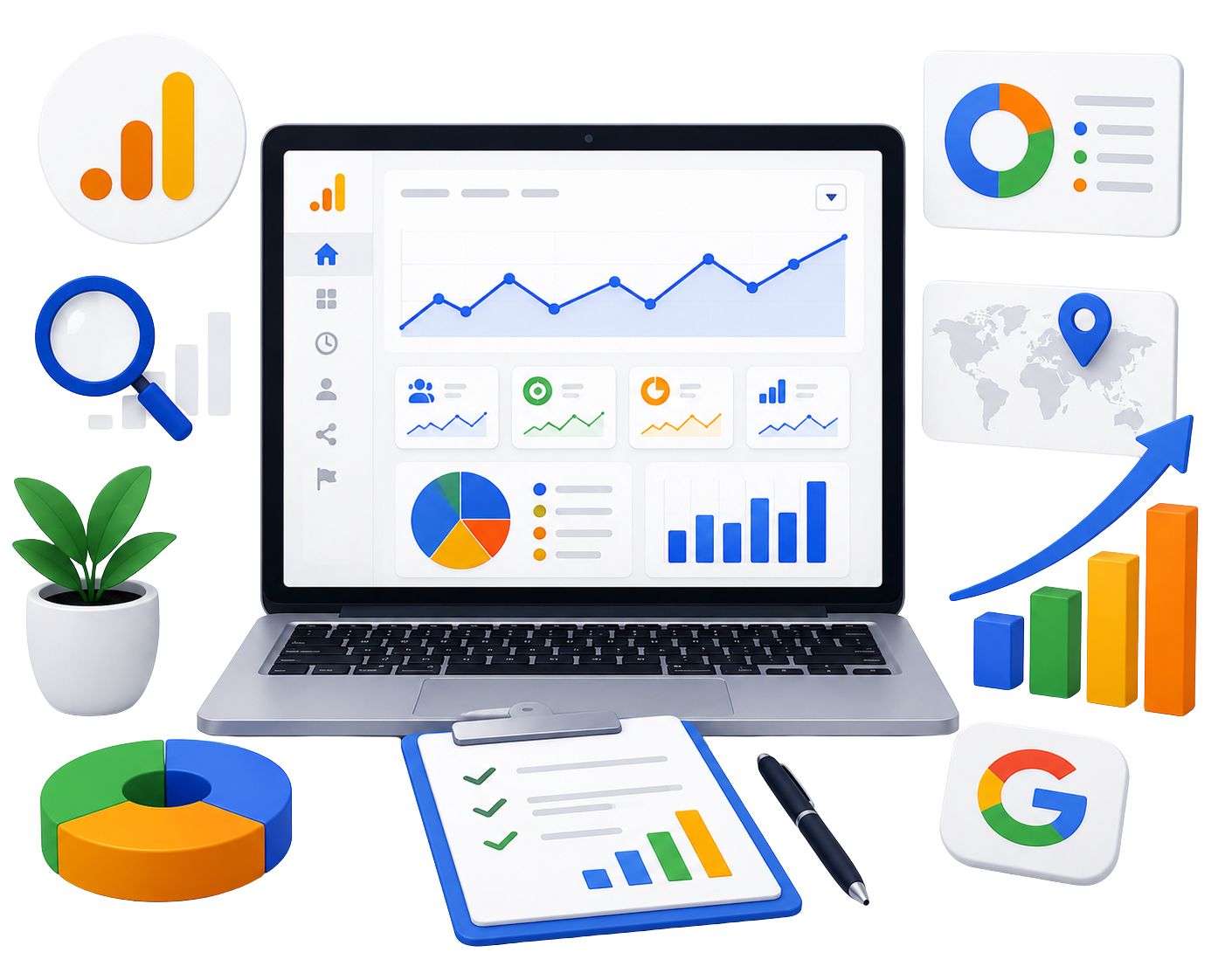 Google Analytics dashboard illustration